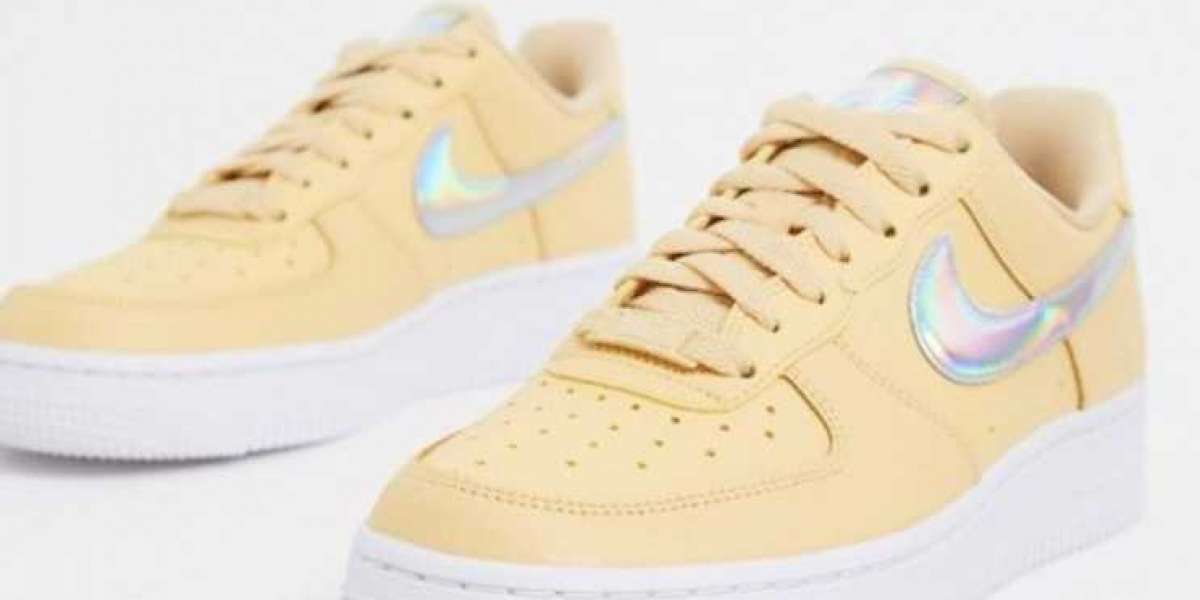 Buy Discount Nike Air Force 1 Beige White Iridescent