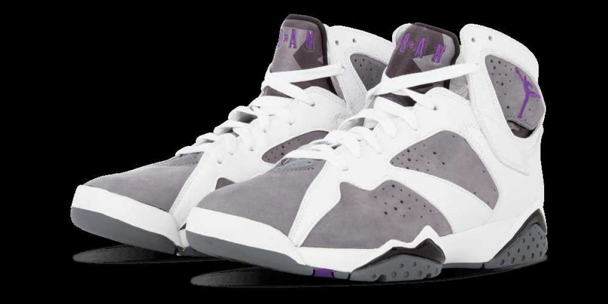 CU9307-100 Air Jordan 7 "Flint" White/Flint Grey-Black-Varsity Purple will be released in May next year