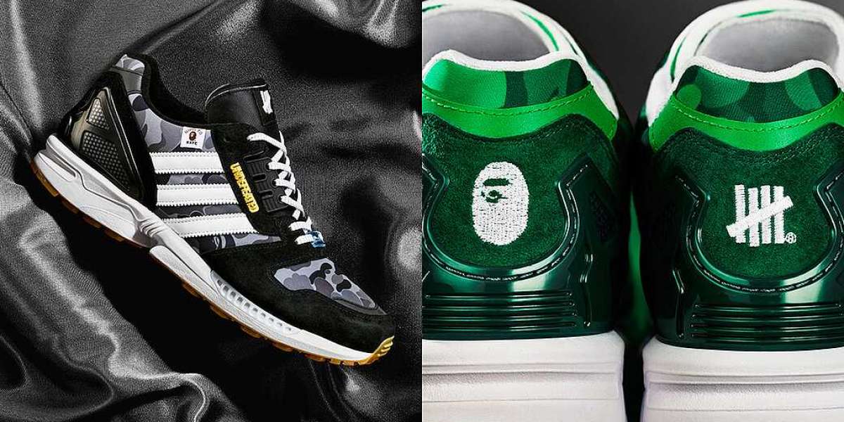 BAPE's camouflage print can be found on the upcoming BAPE x Undefeated x adidas ZX 8000