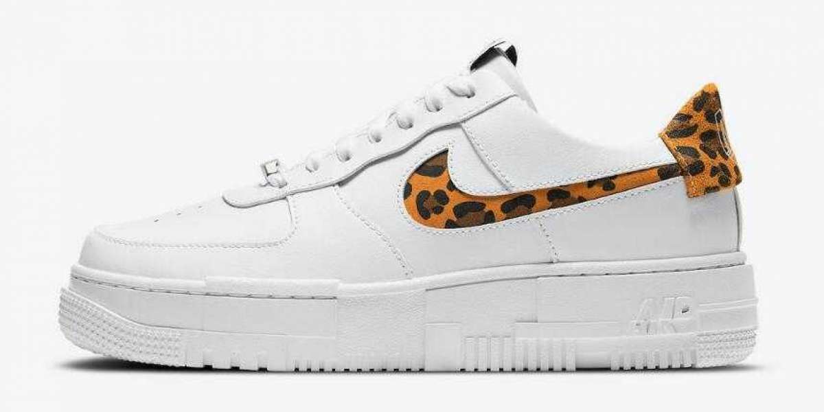 2020 Latest Nike Air Force 1 Pixel Covered in Leopard Print