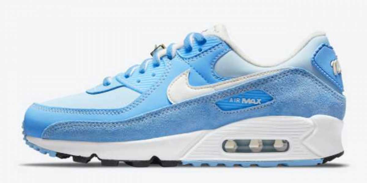 2021 Latest Nike Air Max 90 “First Use” University Blue Running Shoes DA8709-400