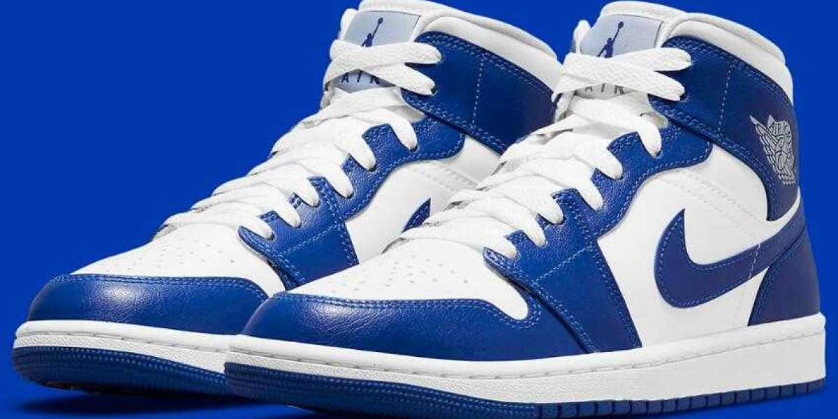 Newest Air Jordan 1 Mid Kentucky Blues Releasing for Womens