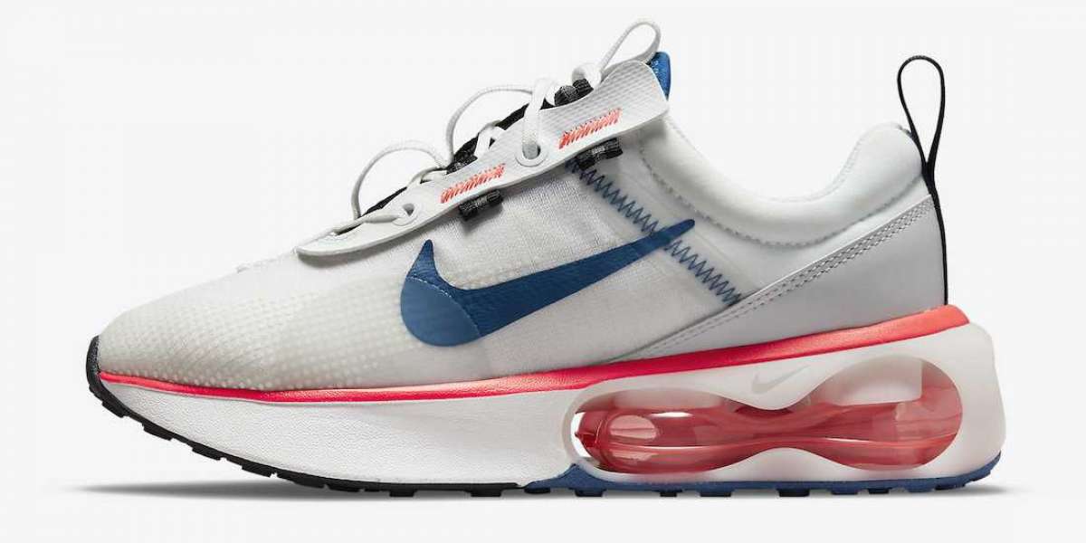 2021 New Nike Air Max 2021 GS Navy Crimson Iron Grey DA3199-101