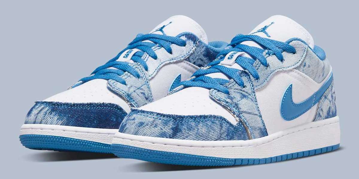 2022 Latest Air Jordan 1 Low “Washed Denim” DM8947-100