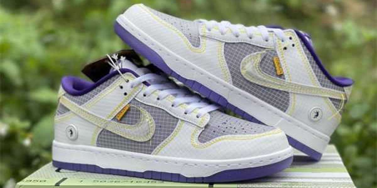 Latest Union x Nike Dunk Low Court Purple White Yellow DJ9649-500