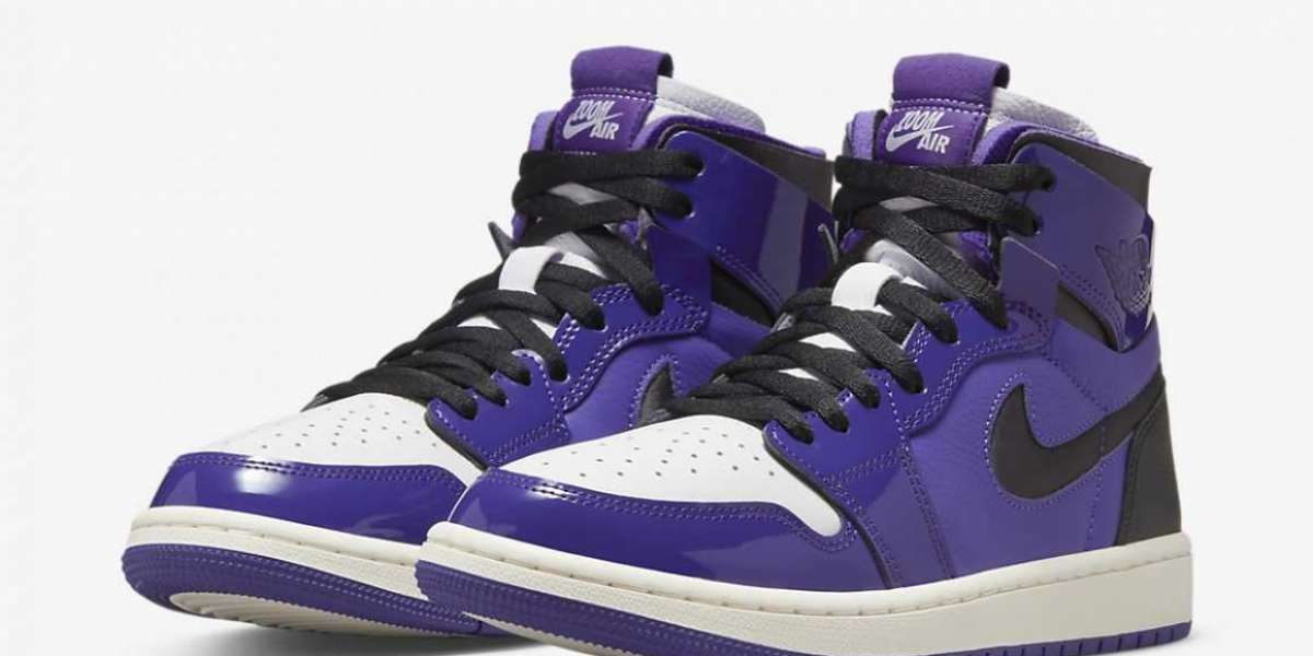 2022 Latest Air Jordan 1 Zoom CMFT Purple Patent CT0979-505