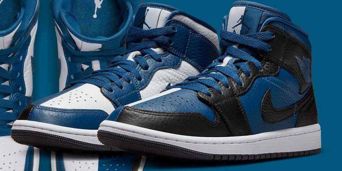 DR0501-401 Air Jordan 1 Mid “Split” Release Soon