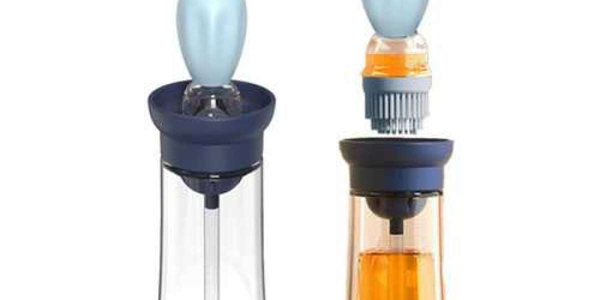 Glass Oil Bottle With Silicone Brush