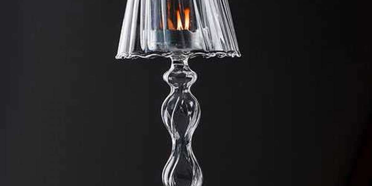 Clear Glass Candle Holder