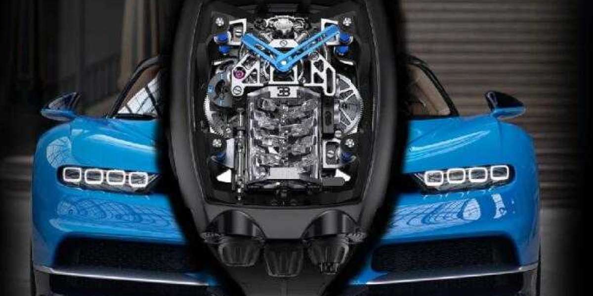 Jacob & Co. BUGATTI CHIRON TOURBILLON SAPPHIRE CRYSTAL & BLUE